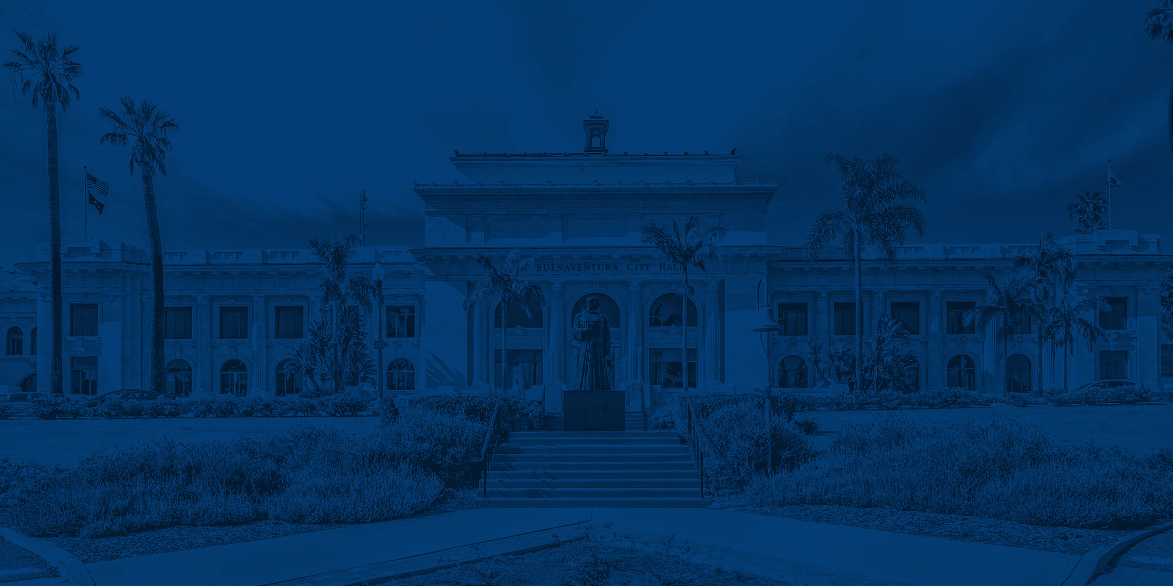 Blue-Tinted Background Photo of Courthouse
